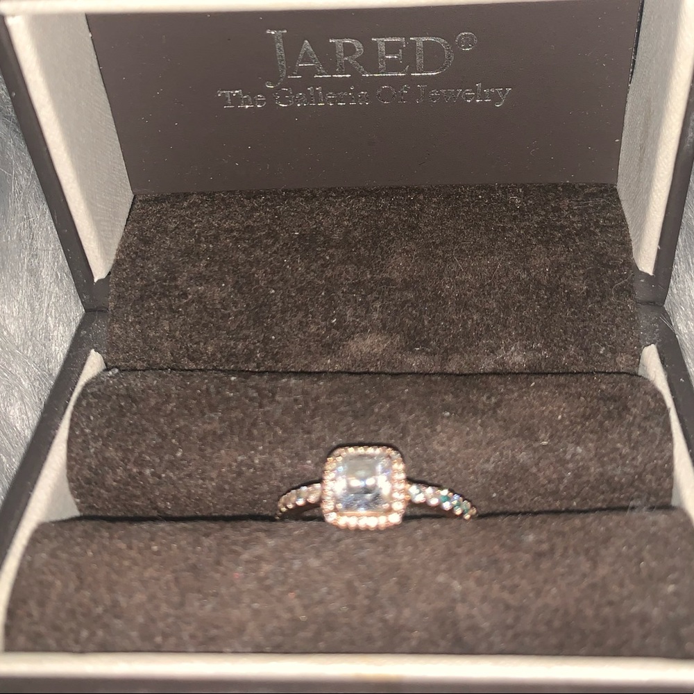 Pandora Square Sparkle Halo Ring